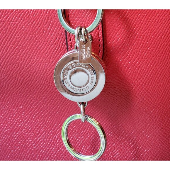Coach Authentic 1941 Multicolor Stripe Turnlock 2-n-1 Valet Keychain NWOT - Picture 8 of 9